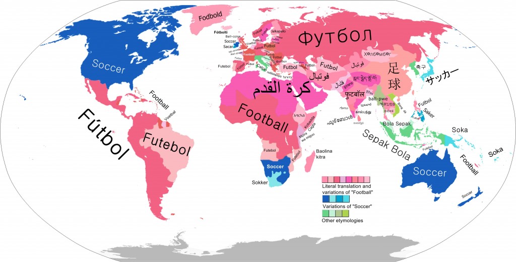 ※"Football" vs "Soccer":  How people of the world name the beautiful game.